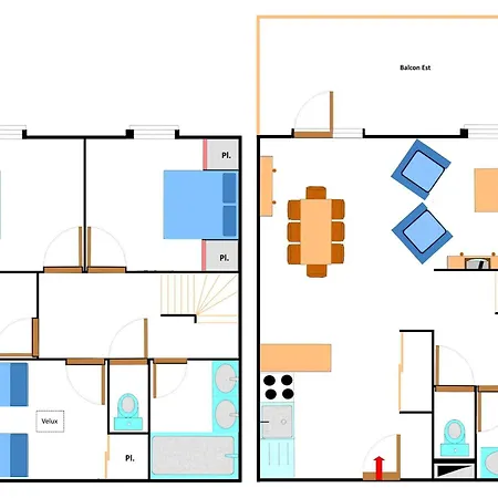 Duplex Pour 8 Pers. A Avec Wifi Apartment